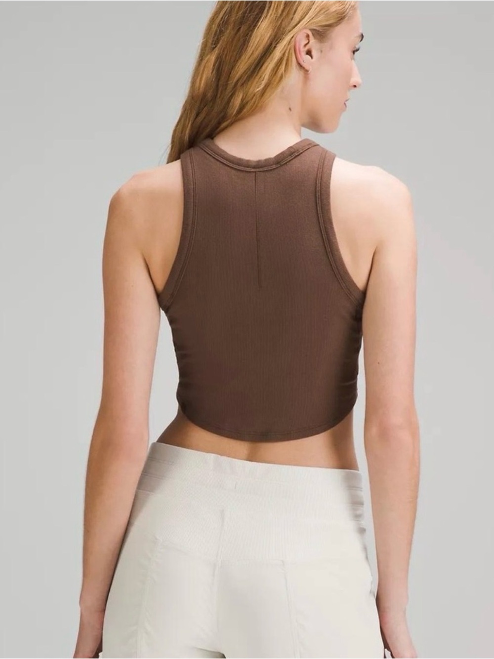 Lululemon Hold Tight Cropped Tank Top, Cinnamon Sz 8 - Picture 2 of 3